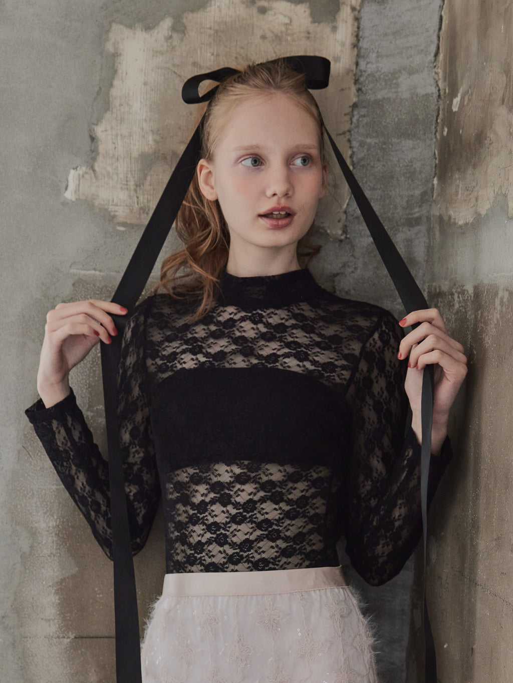 Back open race bodysuit ブラック size:M model:173cm DASHA.G