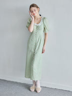 Decollete lace dress ミント size:M model:171cm ANIUTA