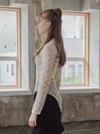 Back open race bodysuit アイボリー size:M model:173cm DASHA.G