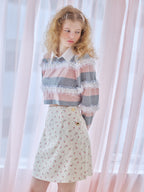 Lace lined mini skirt ホワイト size:M model:173cm Olesia