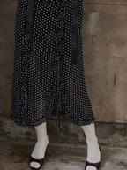 Frill slit cami dress ブラック size:M model:173cm DASHA.G