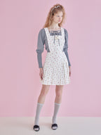 Rose pleated apron dress ホワイト size:M model:173cm Olesia