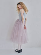 Volume tulle skirt tank dress グレー size:M model:173cm Olesia