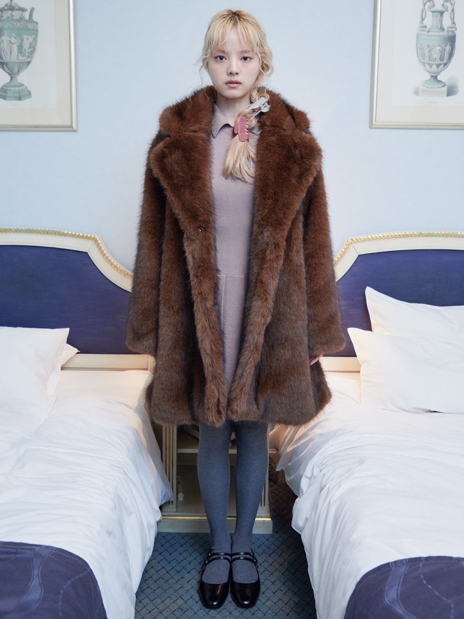 Fur coat ブラウン size:M model:163cm MINAMI
