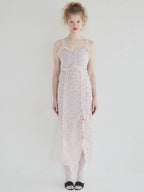 Frill slit cami dress ピンク size:M model:173cm Olesia