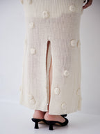 Rose knit hoodie dress ホワイト size:M model:161cm 富樫かなえ