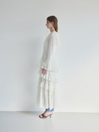 Hoodie race dress アイボリー size:M model:174cm LERA