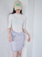 Rose embroidery eyelet short top ホワイト size:M model:170cm ALICE