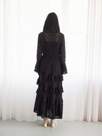 Hoodie race dress ブラック size:M model:174cm LERA