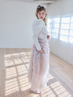 Tulle tiered volume skirt ピンク size:M model:174cm KATERYNA