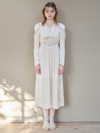 Tulip embroidered dress ピンクベージュ size:M model:174cm KATERYNA