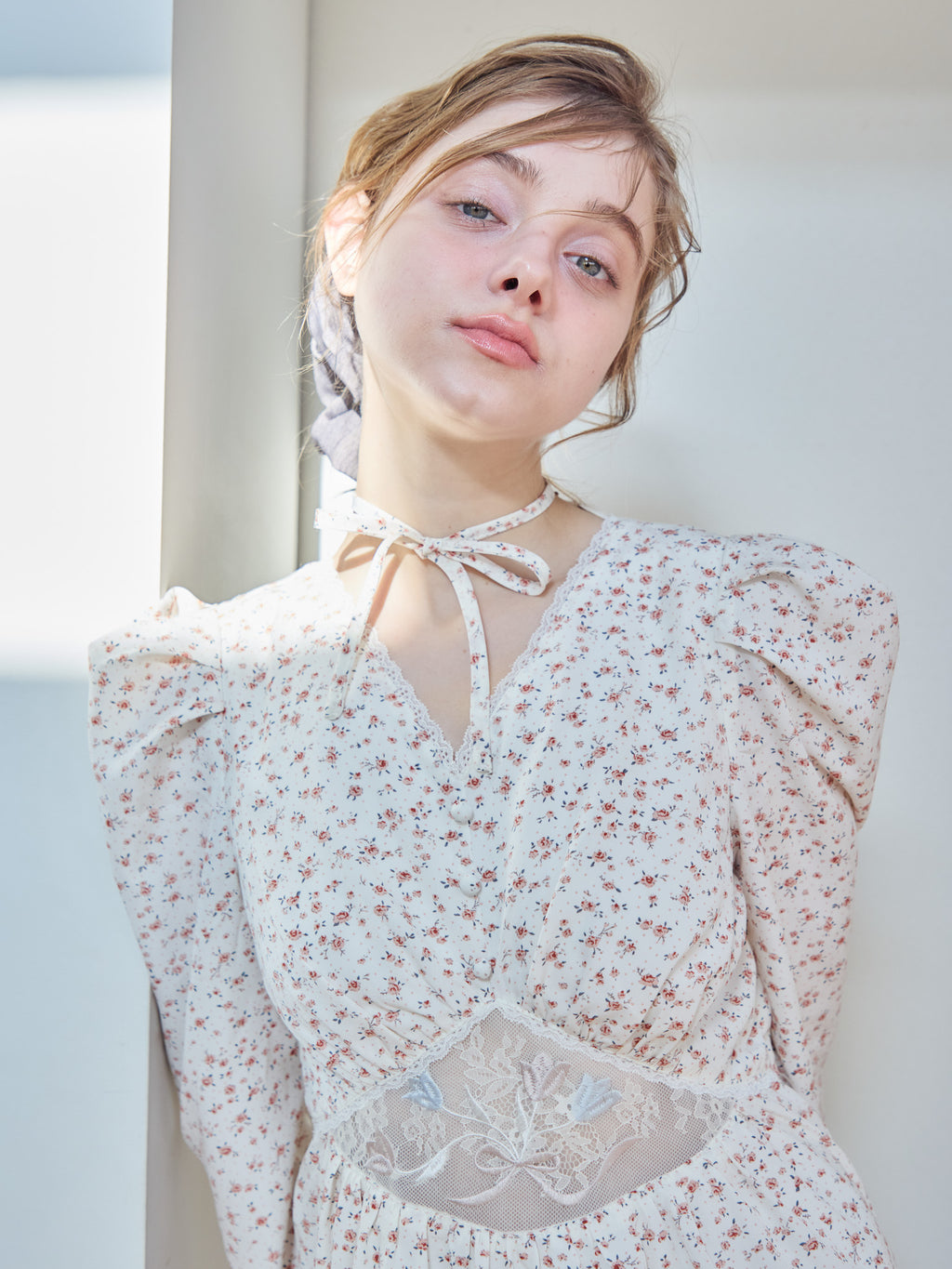 Tulip embroidered dress ホワイト size:M model:174cm KATERYNA