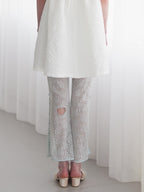 Heart trimming lace pants ミント size:M model:174cm LERA