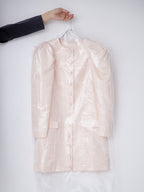 Volume sleeve mini dress ピンクベージュ