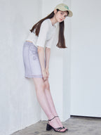Rose embroidery eyelet short top ホワイト size:M model:170cm ALICE