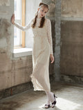 Frill slit cami dress ベージュ size:M model:173cm DASHA.G
