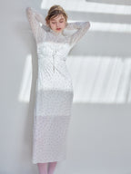Tulle print dress & bra ホワイト size:M model:174cm KATERYNA