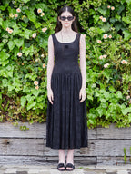 Low switching rose lace dress ブラック size:M model:170cm ALICE