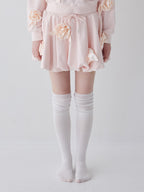 Many rose sweat balloon skirt ピンク size:M model:173cm ALINA
