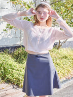 Tulip crochet cardigan ピンク size:M model:174cm KATERYNA