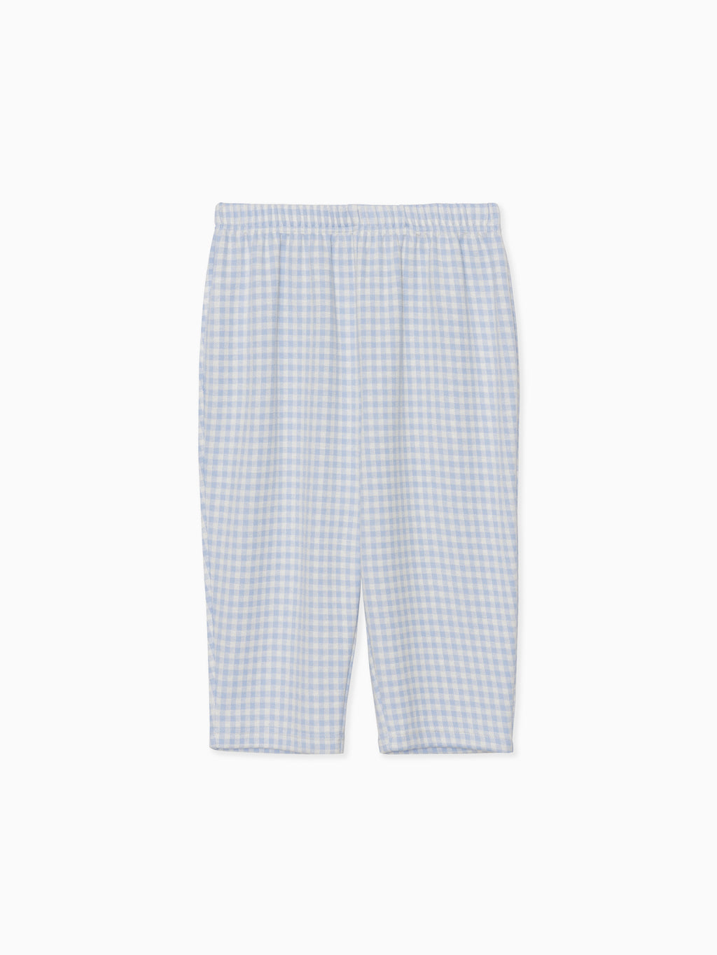 Gingham check sabrina stretch pants ブルー