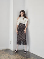 Voluminous frill knit top ホワイト size:M model:172cm GINEVRA