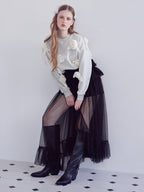 Many rose sweat top グレー size:M model:173cm ALINA