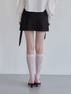 Rose mini skirt ブラック size:M model:174cm LERA