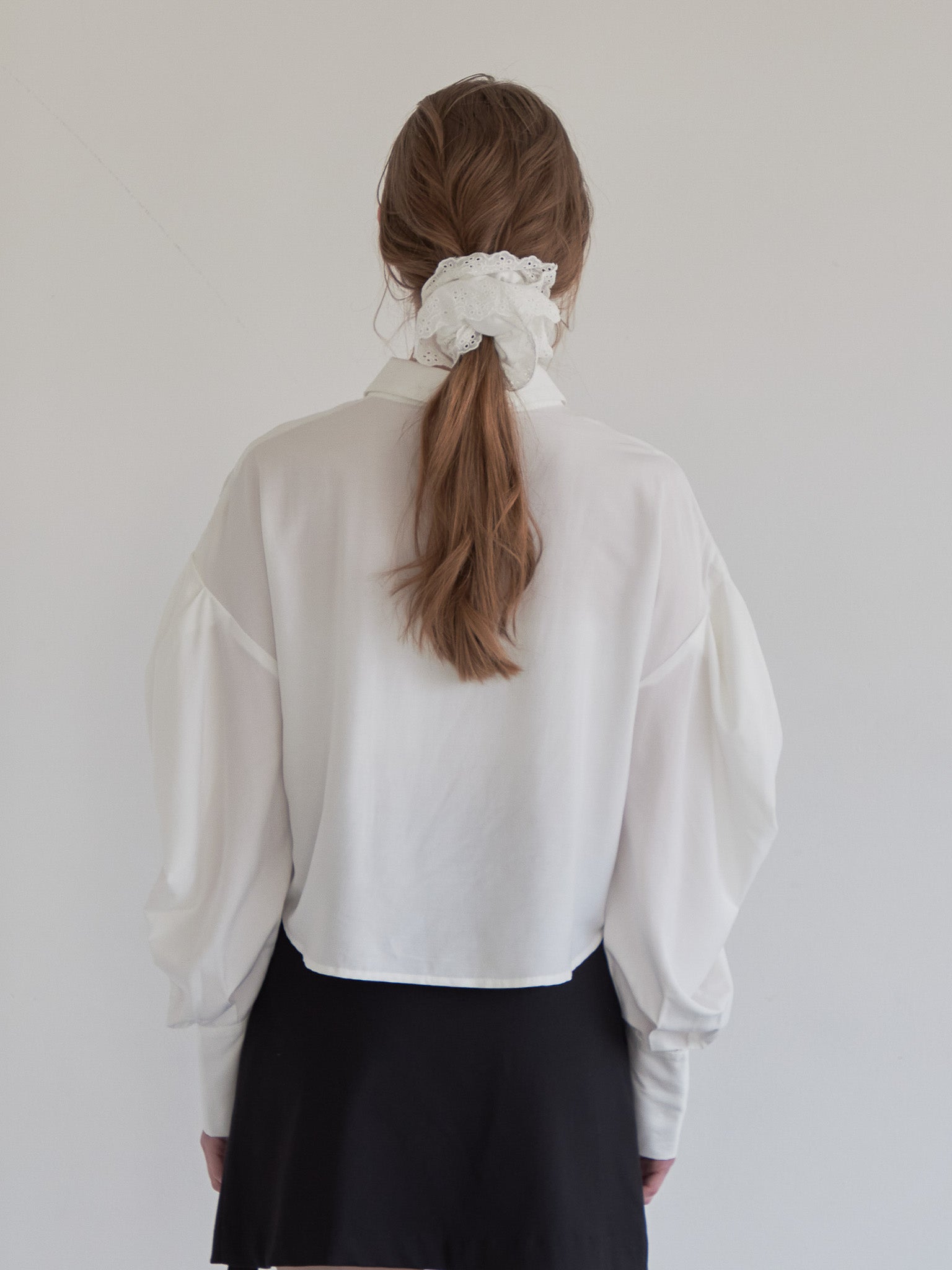 Tulle bare top & shirt set ブラック size:M model:174cm LERA