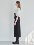 embroidered scarf dress ブラック size:M model:174cm LERA