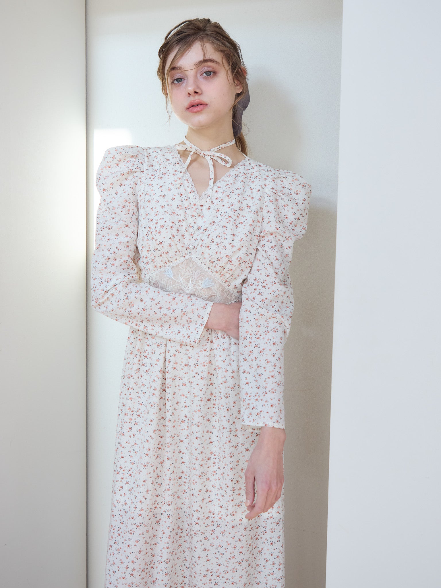Tulip embroidered dress ホワイト size:M model:174cm KATERYNA