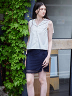 Rose crochet mini skirt ネイビー size:M model:170cm ALICE