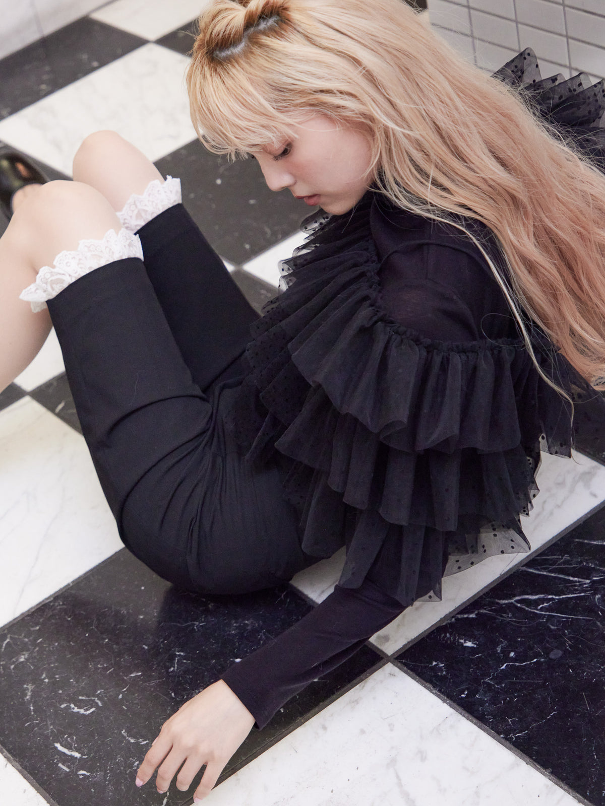 Hem lace sabrina pants