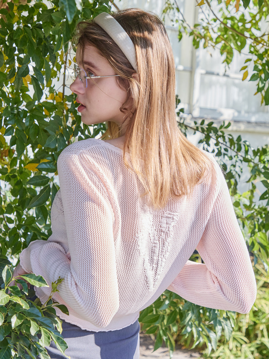 Tulip crochet cardigan ピンク size:M model:174cm KATERYNA