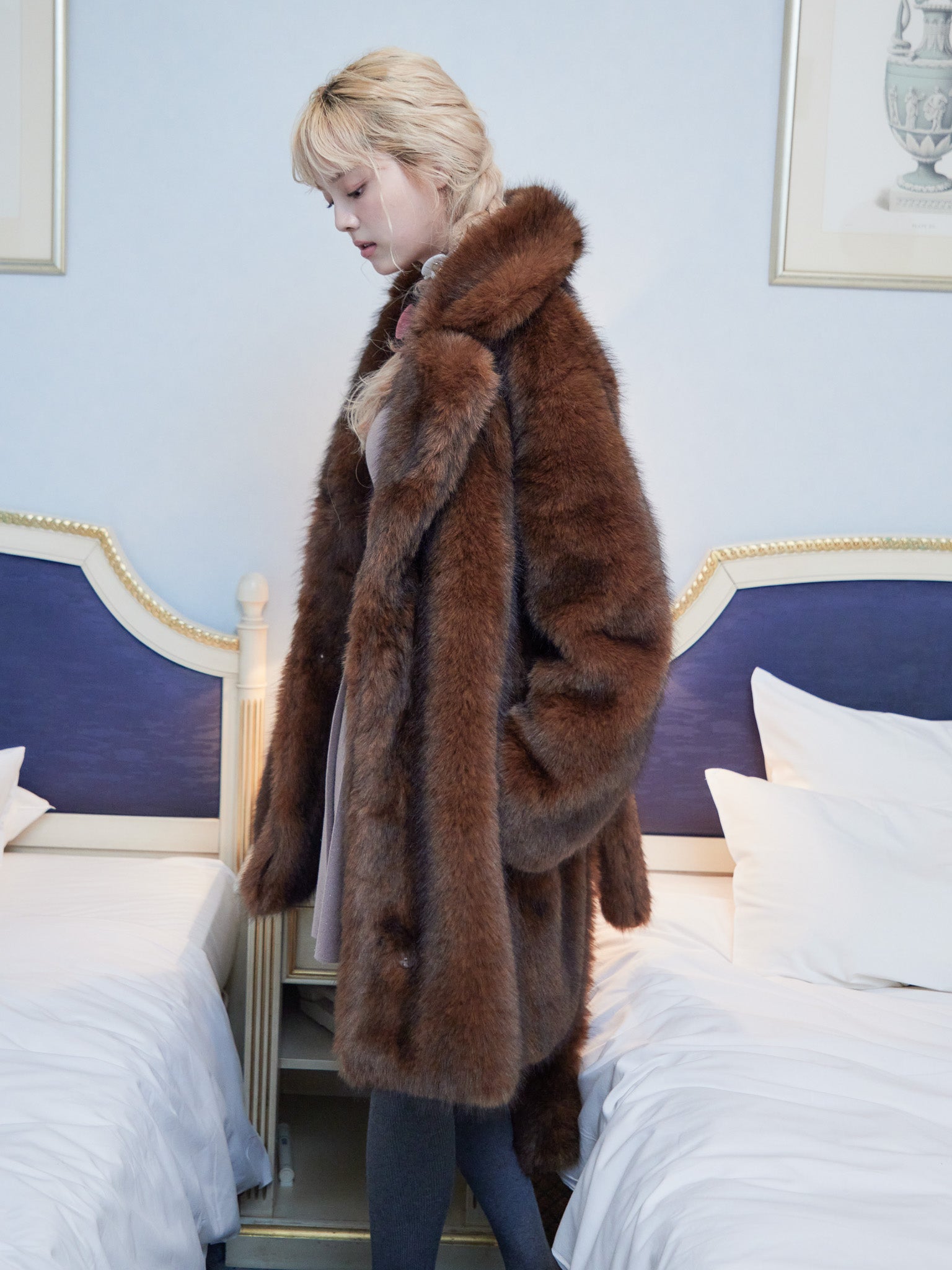 Fur coat ブラウン size:M model:163cm MINAMI