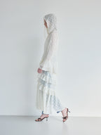 Hoodie race dress アイボリー size:M model:174cm LERA