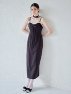 Stripe ribbon tight dress ブラック size:M model:170cm ALICE