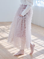 Tulle tiered volume skirt ピンク size:M model:174cm KATERYNA