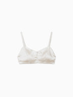 Satin bra top ホワイト