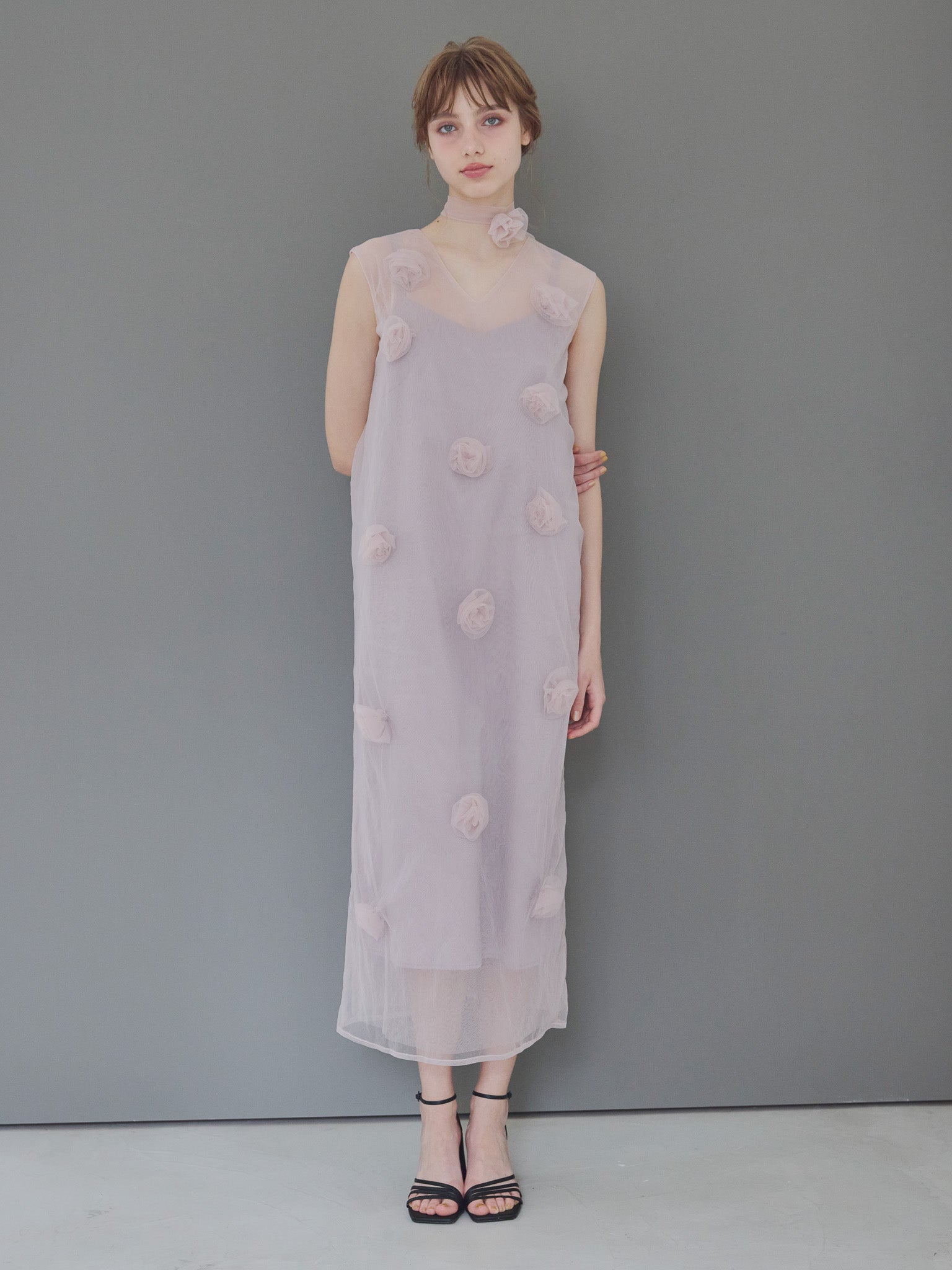Rose tulle dress ピンク size:M model:175cm MARTA