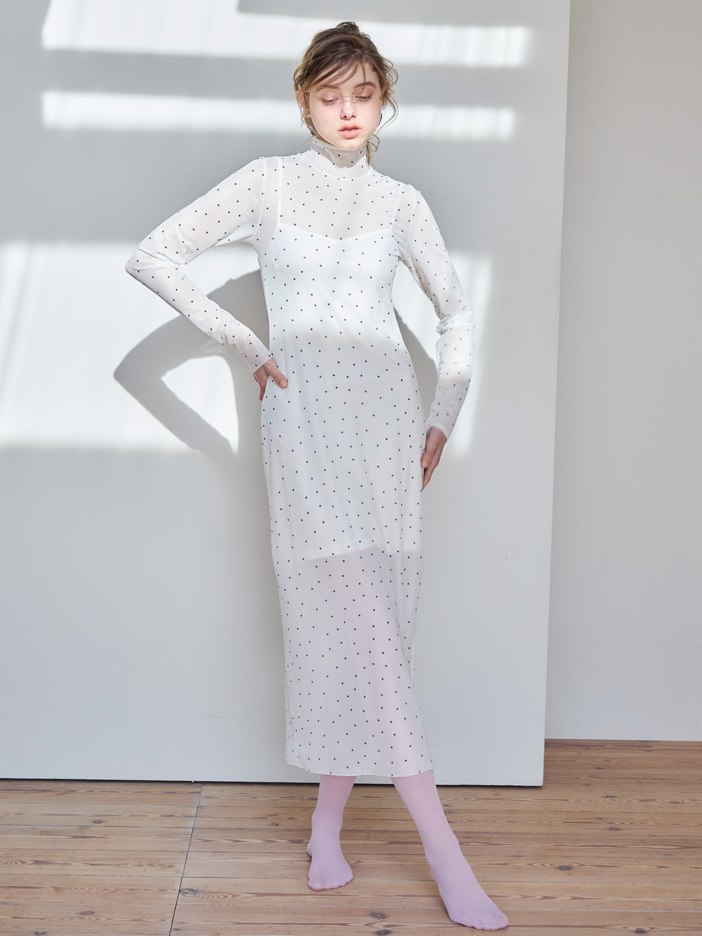 Tulle print dress & bra ホワイト size:M model:174cm KATERYNA