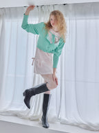 Many ribbon satin mini dress ピンク size:M model:173cm Olesia