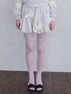 Many rose sweat balloon skirt グレー size:M model:173cm ALINA