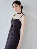 Stripe ribbon tight dress ブラック size:M model:170cm ALICE