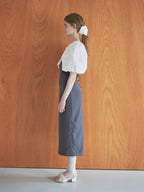 embroidered scarf dress グレー size:M model:174cm LERA