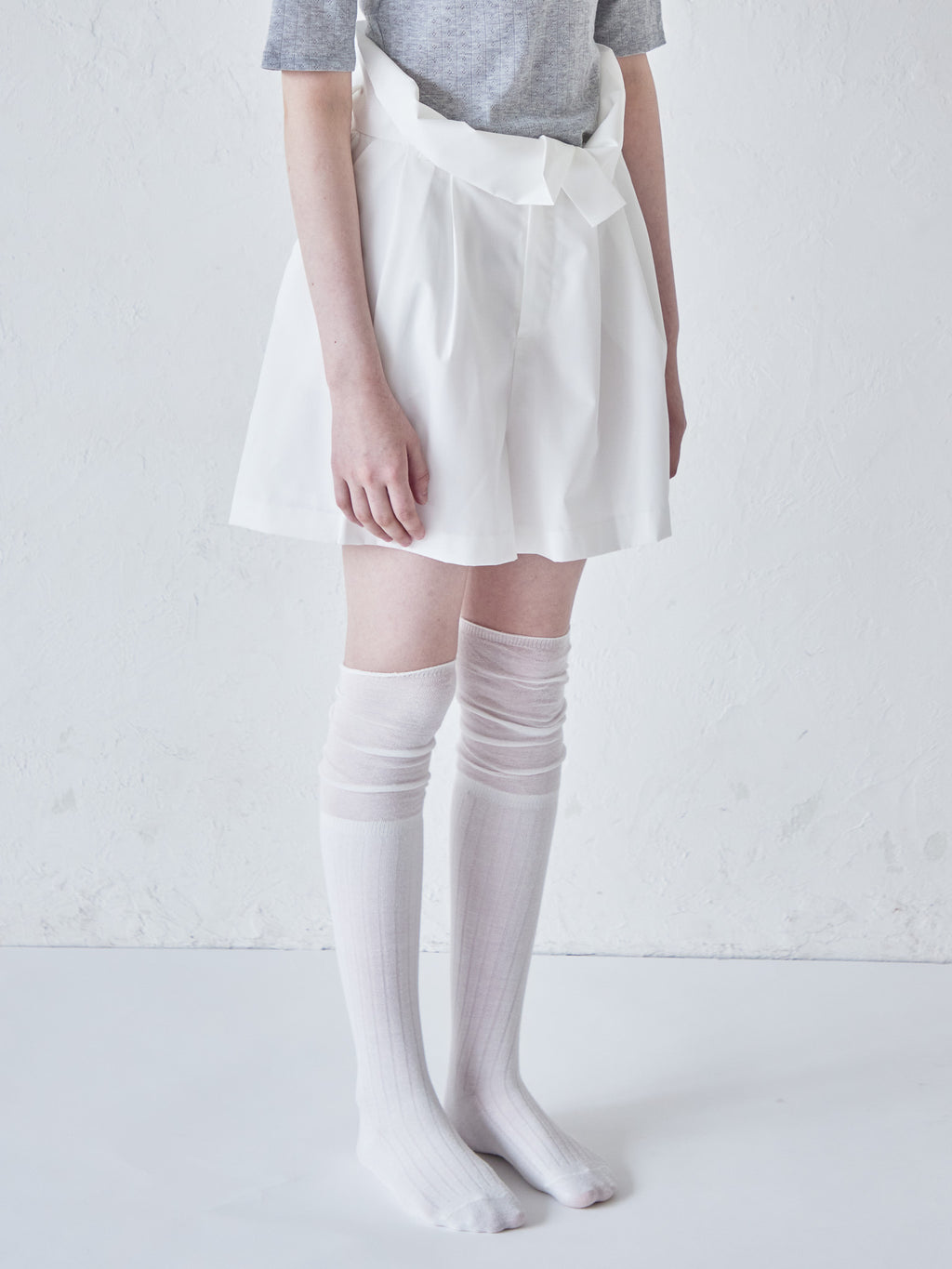High waist volume short pants ホワイト size:M model:170cm ALICE