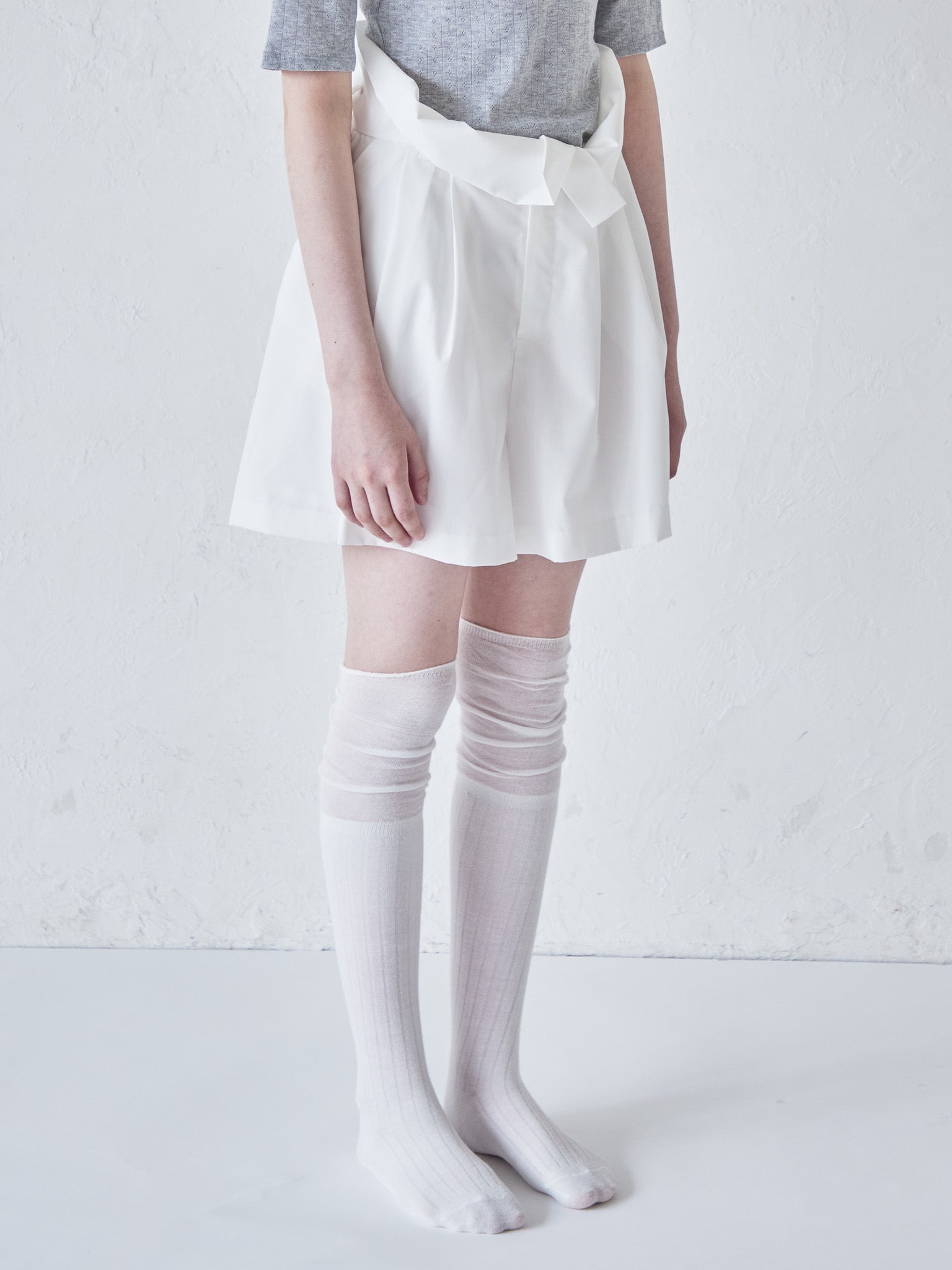 High waist volume short pants ホワイト size:M model:170cm ALICE