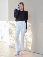 Frill tulle print pants ホワイト size:M model:174cm KATERYNA