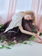 Lace lined cardigan ホワイト size:M model:173cm Olesia
