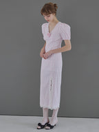 Rose gingham dress ピンク size:M model:175cm MARTA
